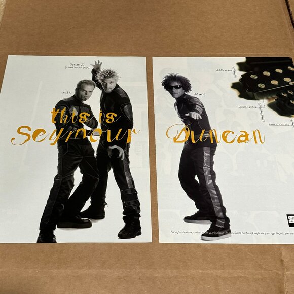 Powerman 5000 -Dorian 27/ M.33 /Adam 12 - SEYMOUR DUNCAN PICKUPS - 2000 Print Ad - Picture 1 of 1